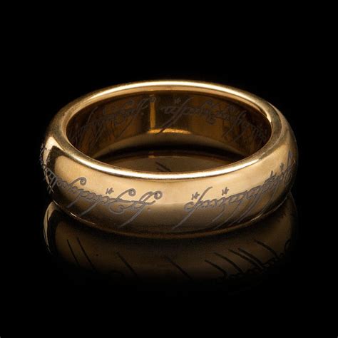 The Lord of the Rings The One Ring Official Tungsten Replica - Yellow ...