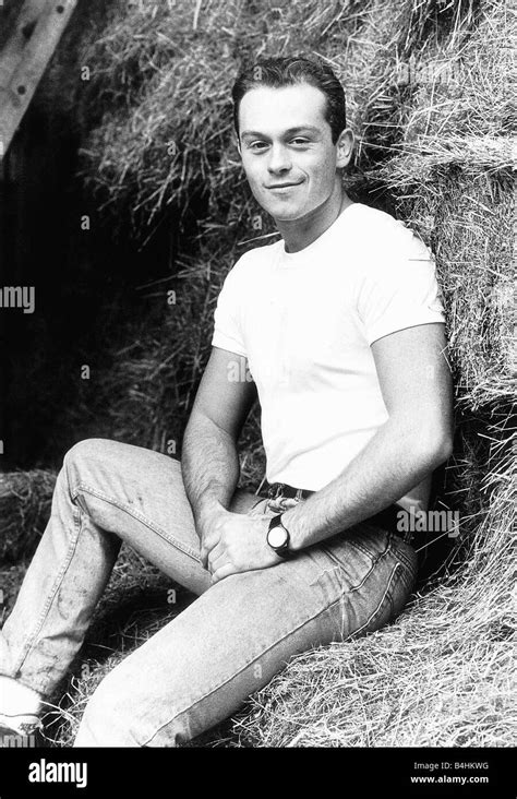 Ross Kemp actor 22 on the set of TV programme Emmerdale Farm November ...