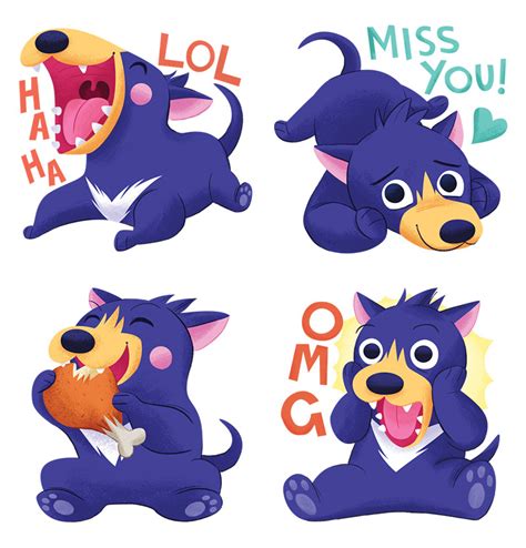 Taz Facebook Stickers :: Behance