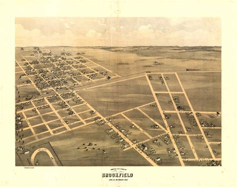 Historic Map - Brookfield, MO - 1869 | World Maps Online