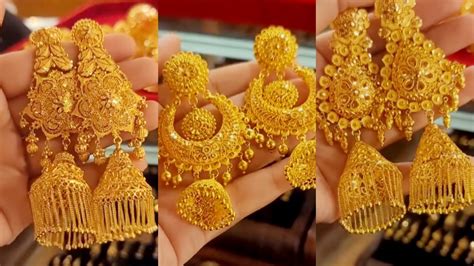 Bridal gold earrings collections|gold earrings design|gold jewellery|latest gold earrings ...