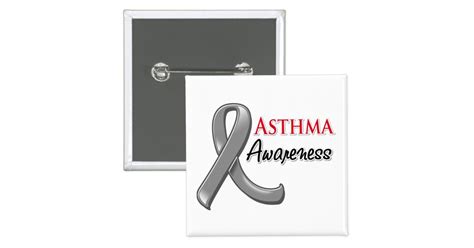 Asthma Awareness Ribbon Button | Zazzle