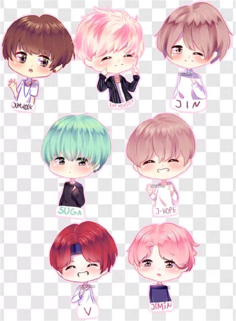 Bts Anime Transparent Background Free Download - PNG Images