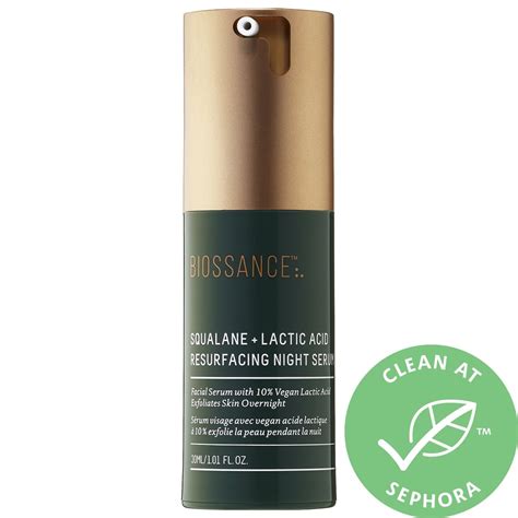 Biossance Squalane + 10% Lactic Acid Resurfacing Night Serum | Bestselling Skin-Care Products at ...