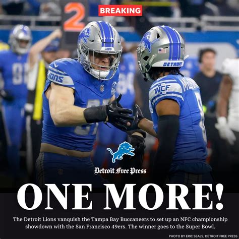 THE DETROIT LIONS ARE ONE WIN AWAY FROM THE SUPER BOWL! The ...