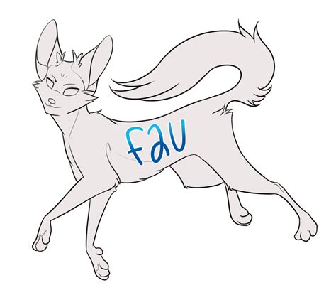 Cat Base (F2U) by Loafbud in 2020 | Warrior cats art, Drawing base ...