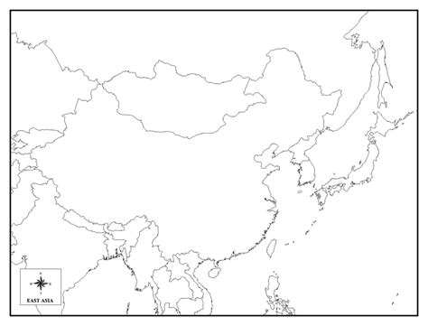 East Asia Political Map Blank