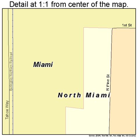 North Miami Oklahoma Street Map 4052700