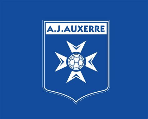 AJ Auxerre Club Logo Symbol Ligue 1 Football French Abstract Design ...