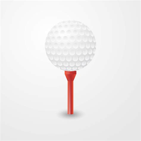 Golf ball on a red tee 1265759 Vector Art at Vecteezy