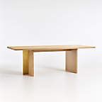 Paradox 109" Natural Oak Dining Table + Reviews | Crate & Barrel