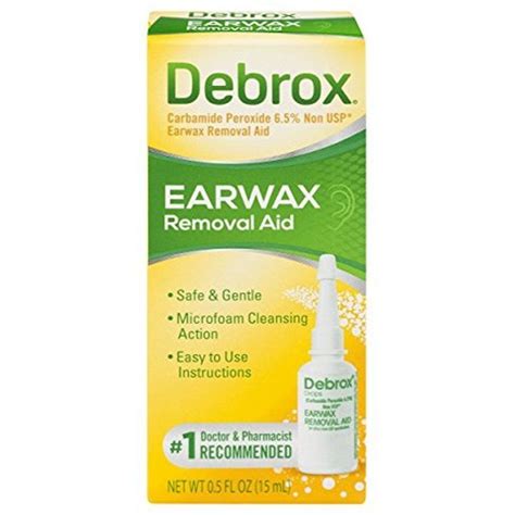 Debrox Earwax Removal Drops Clean Ears Effective Wax Cleaning Safe 0.5 ounce #Debrox | Ear wax ...