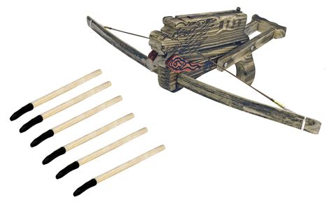 Wooden Dragon Crossbow with Arrows