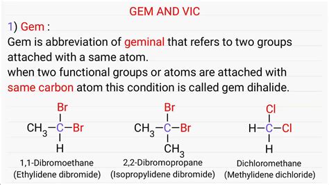 Gem and vic (geminal and vicinal) - YouTube