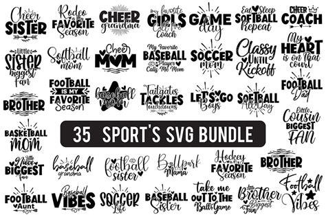 Sports SVG Bundle - So Fontsy