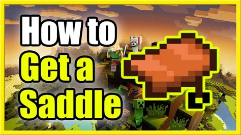 How to GET a SADDLE in Minecraft (Find Saddles or TRADE, Mobs, Fishing, Dungeons) - YouTube