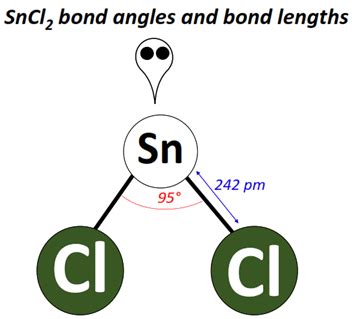 SnCl2 lewis structure, molecular geometry, bond angle, hybridization