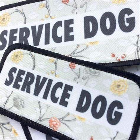 Custom Service Dog Patch Floral Flowers Colorful Fun Pet Name | Etsy | Service dog patches ...