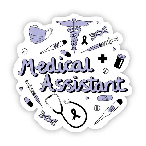 Medical Assistant Sticker | Waterproof Vinyl Sticker | 3 x 3 inches | Big Moods | Medical ...