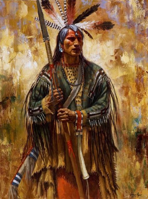 Native-American-Paintings-and-Art-illustrations Native American Warrior, Native American Symbols ...