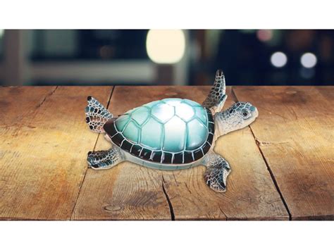 Trinx Jelmar 6.25"W Blue Sea Turtle with LED Marine Life Figurine Unique Gifts | Wayfair