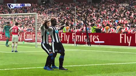 Cheick Tiote goal for Newcastle United vs Arsenal Game Three | FIFA 16 - YouTube