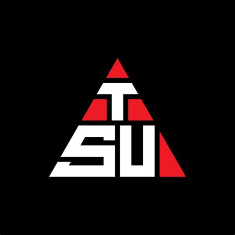 TSU triangle letter logo design with triangle shape. TSU triangle logo ...