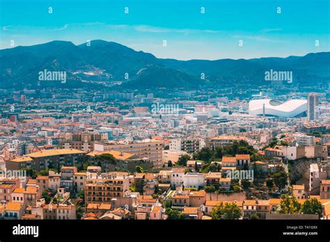 Marseille, France. Urban skyline cityscape of Marseille, France Stock ...