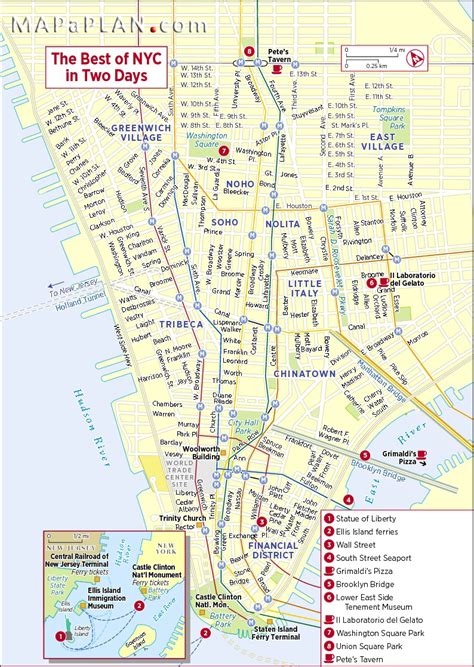 Map Of New York Top Tourist Attractions