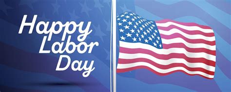 Happy Labor Day. Banner with USA American Flag. 17650237 Vector Art at Vecteezy