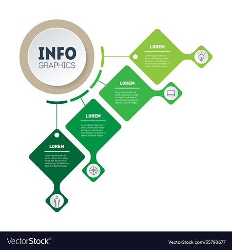 Infographic green technology or education Vector Image