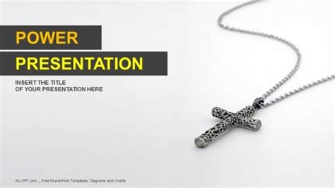 Silver Christian Cross PowerPoint Templates