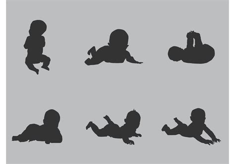 Free Vector Baby Silhouette Set - Download Free Vector Art, Stock ...