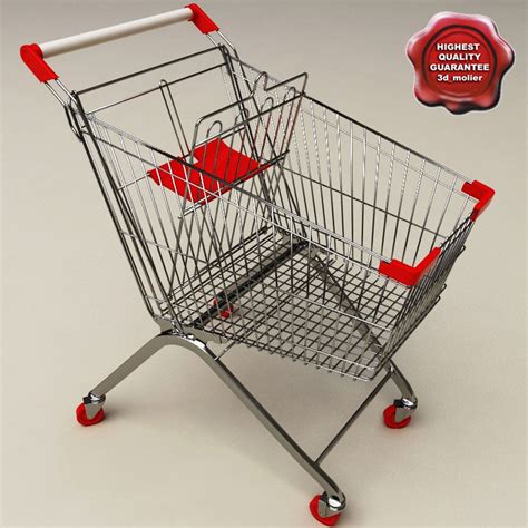 Supermarket Trolley 3d Model