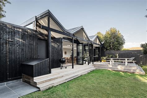 Folded Roof in Charred Cypress Creates a Stunning Modern Extension Down ...