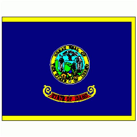 State of Idaho Flag 12 x 18 inch on Stick