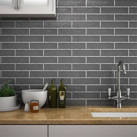 Ceramic Plain Grey Kitchen Wall Tiles, Thickness: 0-5mm ,Packaging Type ...