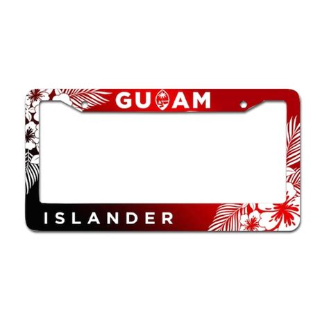 Islander Guam Tropical Hibiscus Red Aluminum License Plate - Etsy