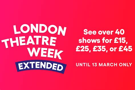 London Theatre Week is back with prices at £15, £25, £35 and £45 ...