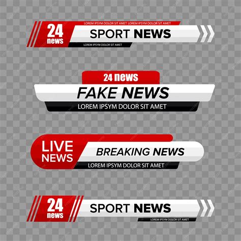 Premium Vector | Tv news bar. lower third tv news bars set vector ...