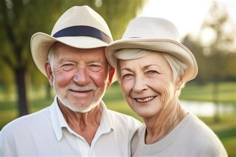 Premium AI Image | Portrait of a senior couple at the golf course created with generative ai