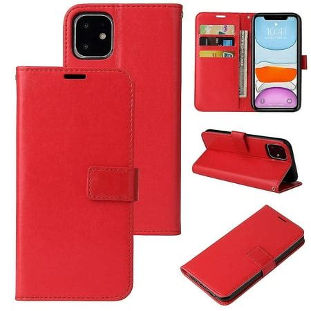 Flip Folio Leather Case For Iphone 11 Red Pns-3273 | Walmart Canada