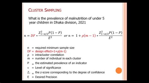 Sample size calculation for cross-sectional study - YouTube