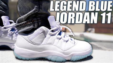 2021 Air Jordan 11 (XI) Low Legend Blue w/ On Feet in 4K - YouTube