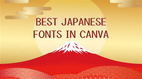 Best Japanese Fonts in Canva - Canva Templates