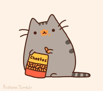 cat eating cheetos cheetohs gif | WiffleGif