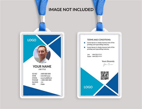 Portrait Id Card Template - Best Business Templates