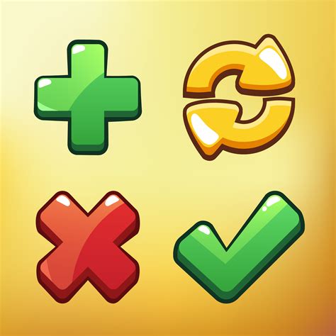 Cartoon Icon Different symbols asset Vector illustration 540956 Vector ...