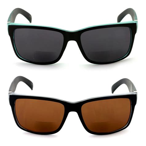 2 Pairs Men Bifocal Large Wide Fitment 150mm Reading Sunglasses ...