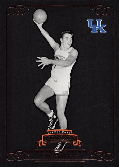 Cliff Hagan basketball card (Kentucky Wildcats) 2008 Press Pass Legends Bronze #46 LE